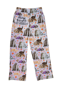Thumbnail for Always Kiss Your Cat Goodnight Lounge Pants