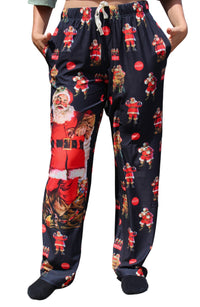 Thumbnail for Coca-Cola Large Santa Pajama Lounge Pants on model front view (waist down)