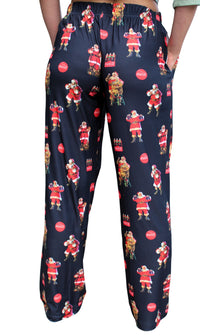 Thumbnail for Coca-Cola Large Santa Pajama Lounge Pants on model back view (waist down)