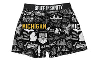 Thumbnail for BRIEF INSANITY Michigan Chalk Boxer Shorts