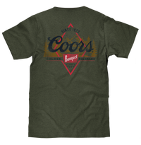 Thumbnail for COORS BANQUET FRONT & BACK MILTARY GREEN TEE
