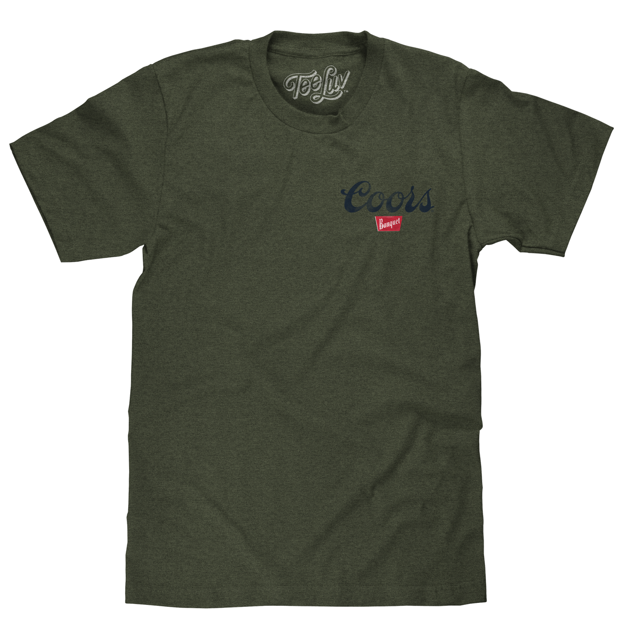 COORS BANQUET FRONT & BACK MILTARY GREEN TEE