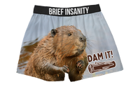 Thumbnail for BRIEF INSANITY Dam It Beaver Boxer Shorts