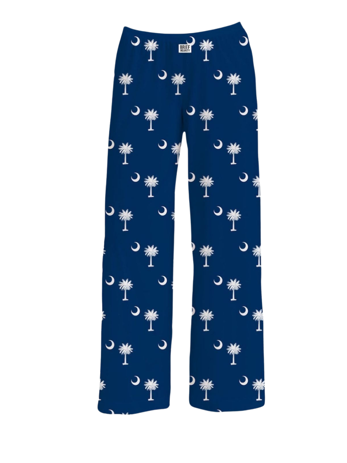 BRIEF INSANITY Palm Tree & Moon Pattern Pajama Pants