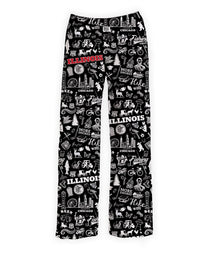 Thumbnail for BRIEF INSANITY Illinois Chalkboard Pajama Pants