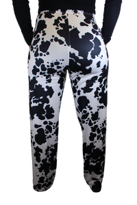Thumbnail for Party 'Till The Cows Come Home pajama lounge pants on model (back view)