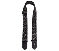 Thumbnail for Black Faux Snake Skin Guitar Strap with Triglide
