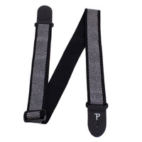 Thumbnail for MINI RHINESTONES ON BLACK JACQUARD GUITAR STRAP