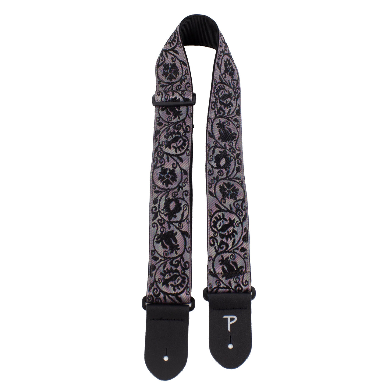 BLACK LACE DESIGN JACQUARD GUITAR STRAP