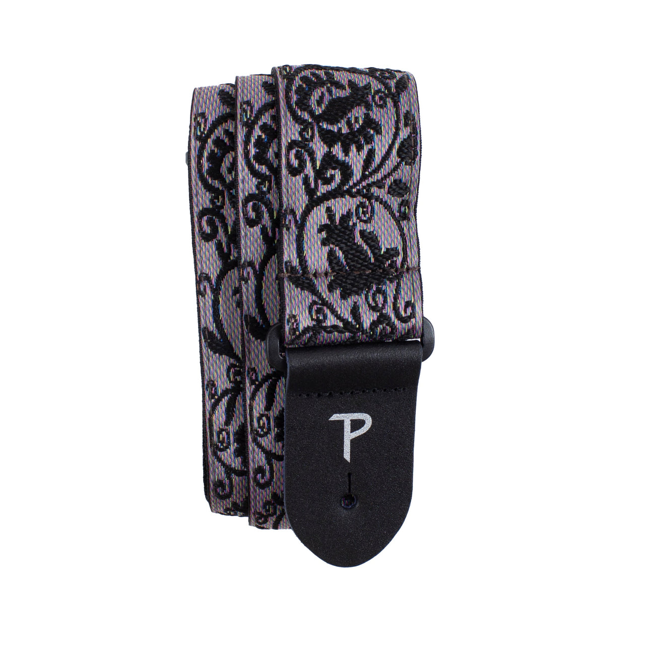 BLACK LACE DESIGN JACQUARD GUITAR STRAP