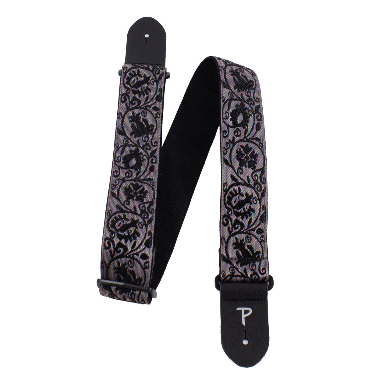 BLACK LACE DESIGN JACQUARD GUITAR STRAP