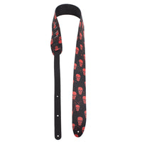 Thumbnail for DIRECT TO LEATHER RED SKULL PRINT Guitar Strap