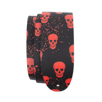 Thumbnail for DIRECT TO LEATHER RED SKULL PRINT Guitar Strap