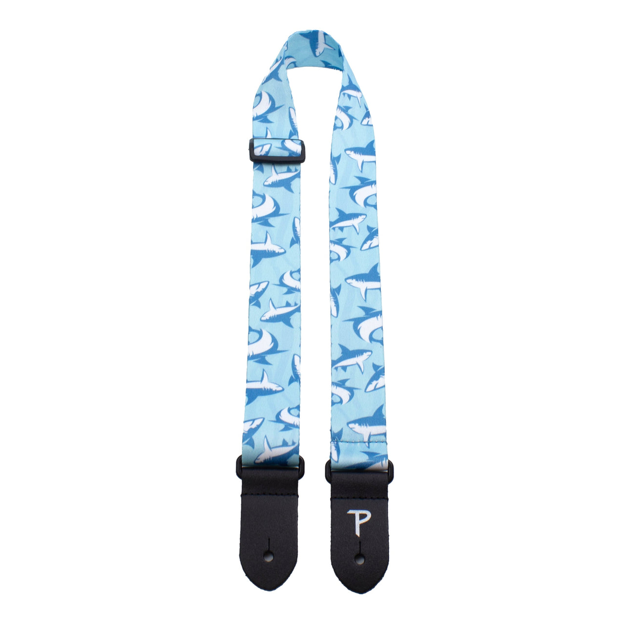 Shark Design on Polyester Ukulele Strap