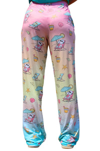 Thumbnail for Person wearing BRIEF INSANITY Snoopy Beach Pajama Lounge Pants rear angle