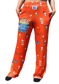 Thumbnail for Snoopy Great Pumpkin pajama lounge pants on model front view