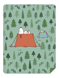 Thumbnail for BRIEF INSANITY Snoopy Camping Plush Throw Blanket