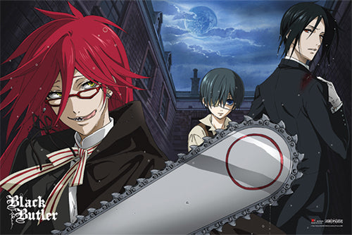 BLACK BUTLER - SEBASTIAN AND CIEL VS GRELL PAPER POSTER