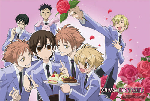 OURAN HIGH SCHOOL HOST CLUB- FLOWER GROUP PAPER POSTER
