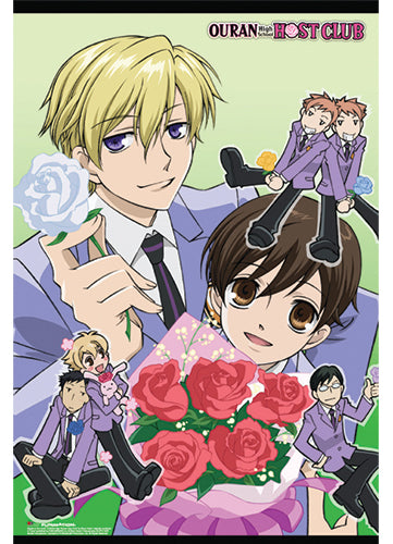 OURAN HIGH SCHOOL HOST CLUB- WHITE ROSE GROUP PAPER POSTER