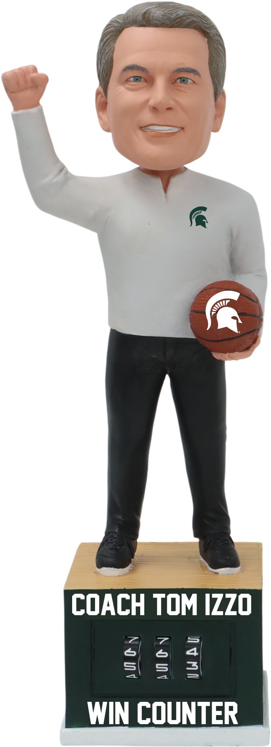 Tom Izzo Michigan State Spartans Coach Win Counter Bobblehead NCAA College