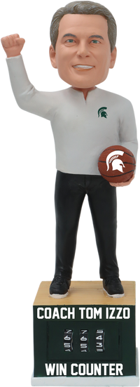 Thumbnail for Tom Izzo Michigan State Spartans Coach Win Counter Bobblehead NCAA College