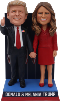 Thumbnail for Donald & Melania Trump Election Night Victory Dual Bobblehead