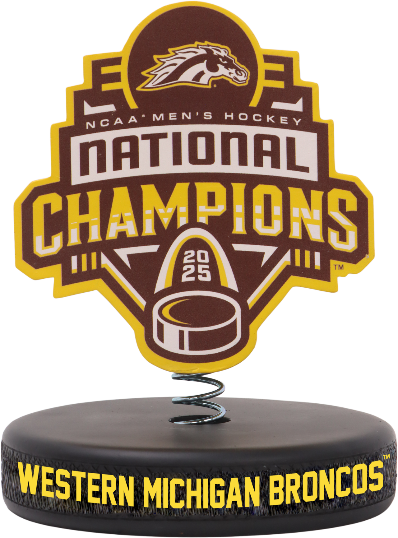 Western Michigan Broncos 2025 Men's Hockey National Champions Bobble Logo