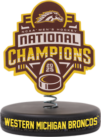 Thumbnail for Western Michigan Broncos 2025 Men's Hockey National Champions Bobble Logo