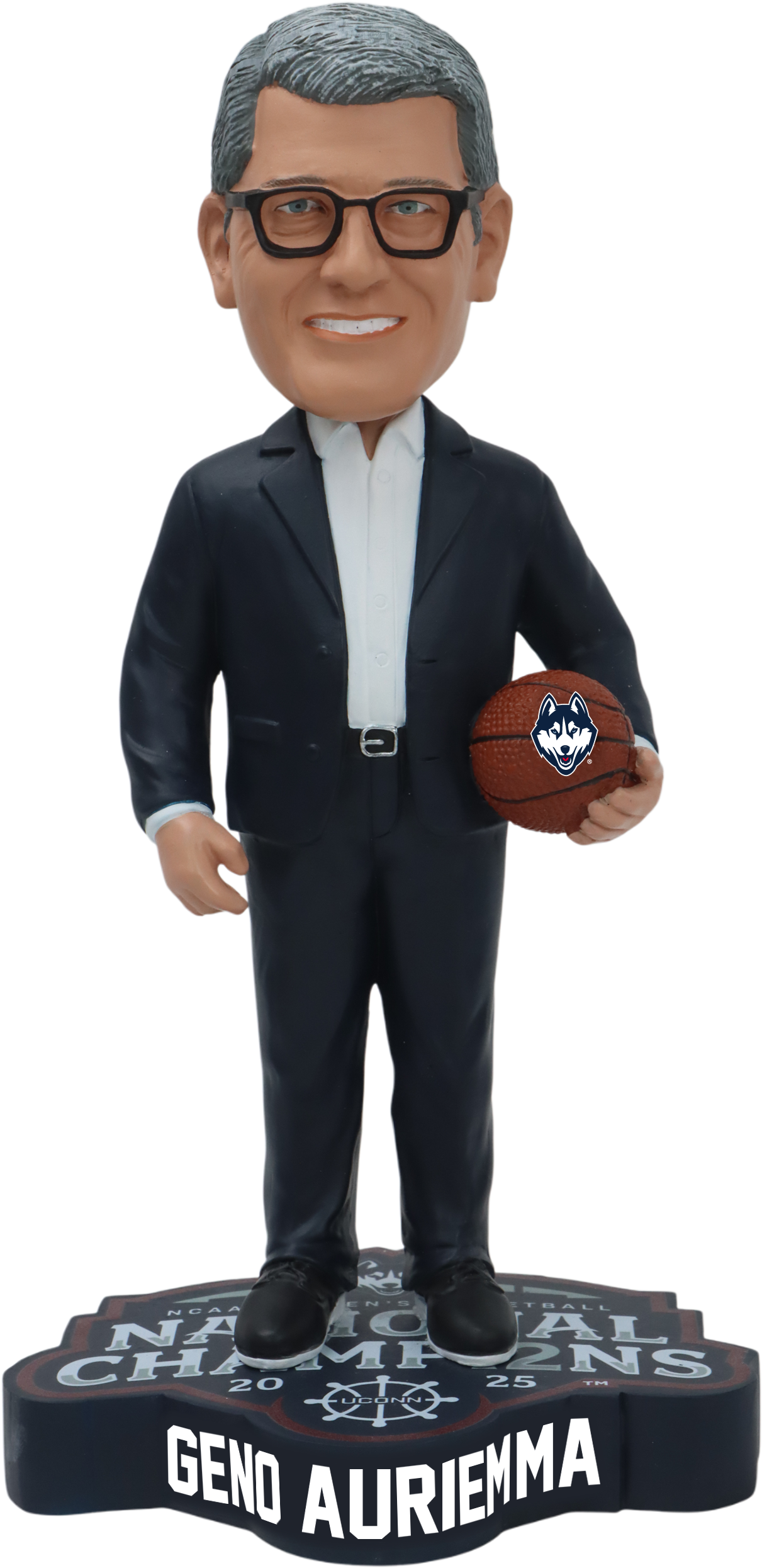 Geno Auriemma UConn Huskies 2025 NCAA Women's Basketball National Champions Standing Bobblehead NCAA College