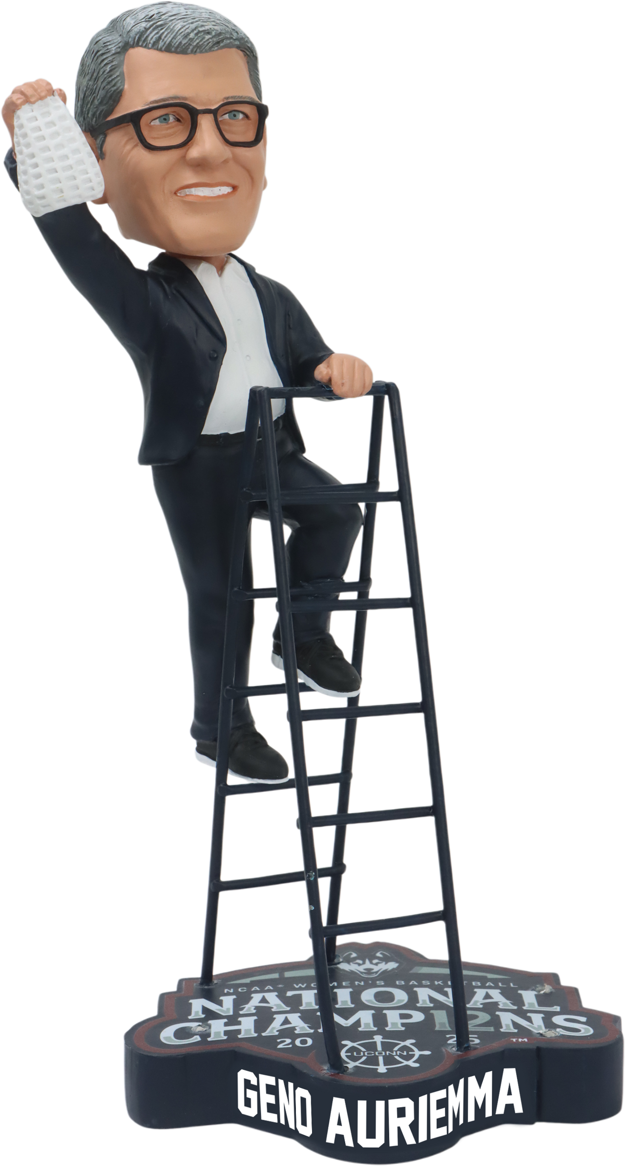 Geno Auriemma UConn Huskies 2025 NCAA Women's Basketball National Champions Ladder Bobblehead NCAA College