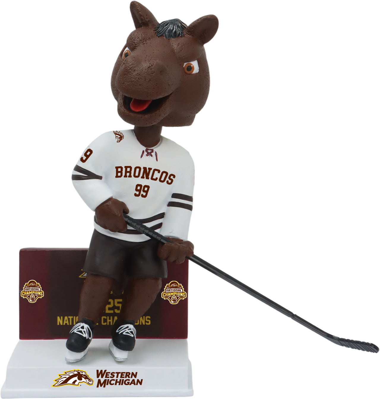 Western Michigan Broncos 2025 Men's Hockey National Champs Scoreboard Bobblehead