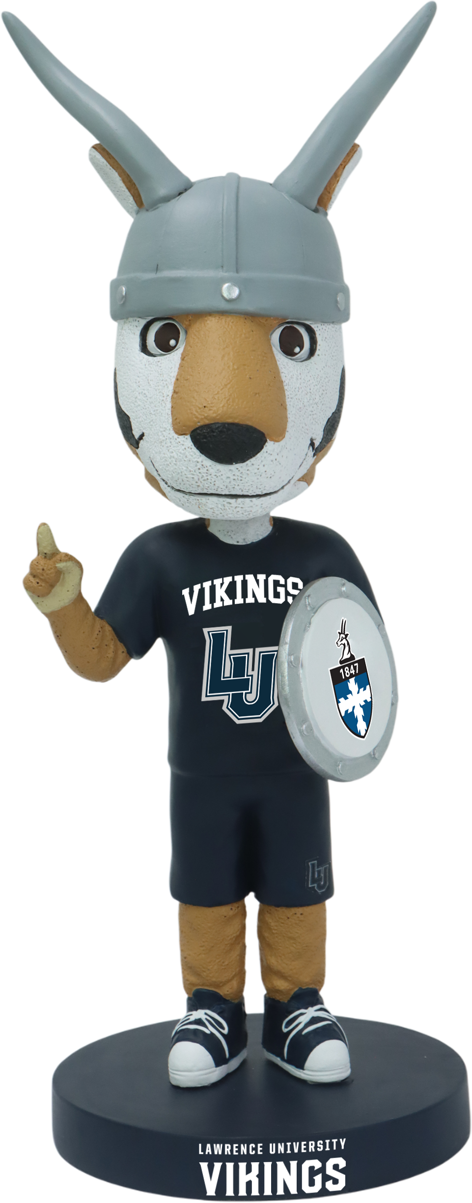 Blu The Antelope Lawrence Vikings Mascot Bobblehead NCAA College