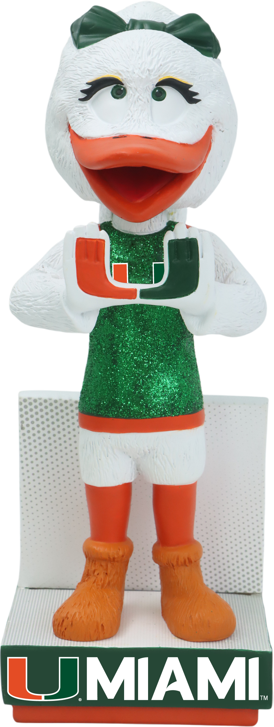 Gertrude Gigi The Ibis Miami Hurricanes Female Mascot Bobblehead NCAA College