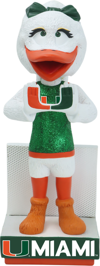 Thumbnail for Gertrude Gigi The Ibis Miami Hurricanes Female Mascot Bobblehead NCAA College