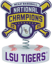 Thumbnail for LSU Tigers 2025 Men's Baseball National Champions Bobble Logo Bobblehead