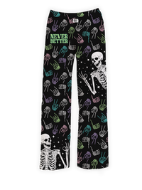 Thumbnail for BRIEF INSANITY's Never Better Skeleton Pajama Lounge Pants