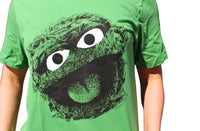 Thumbnail for Sesame Street Oscar The Grouch shirt on model front view close up