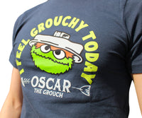 Thumbnail for I Feel Grouchy Shirt on model front view close up of graphic and text