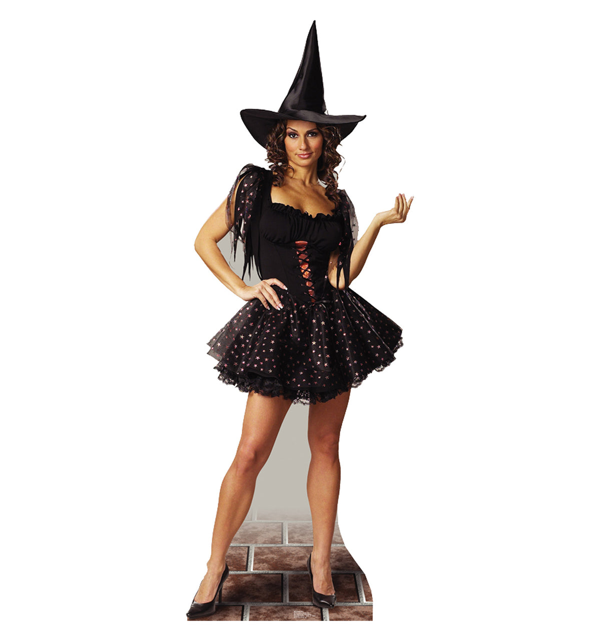 Life-size Glitter Witch Cardboard Cutout