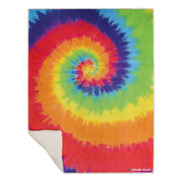 Thumbnail for Rainbow Spiral Fleece Throw Blanket