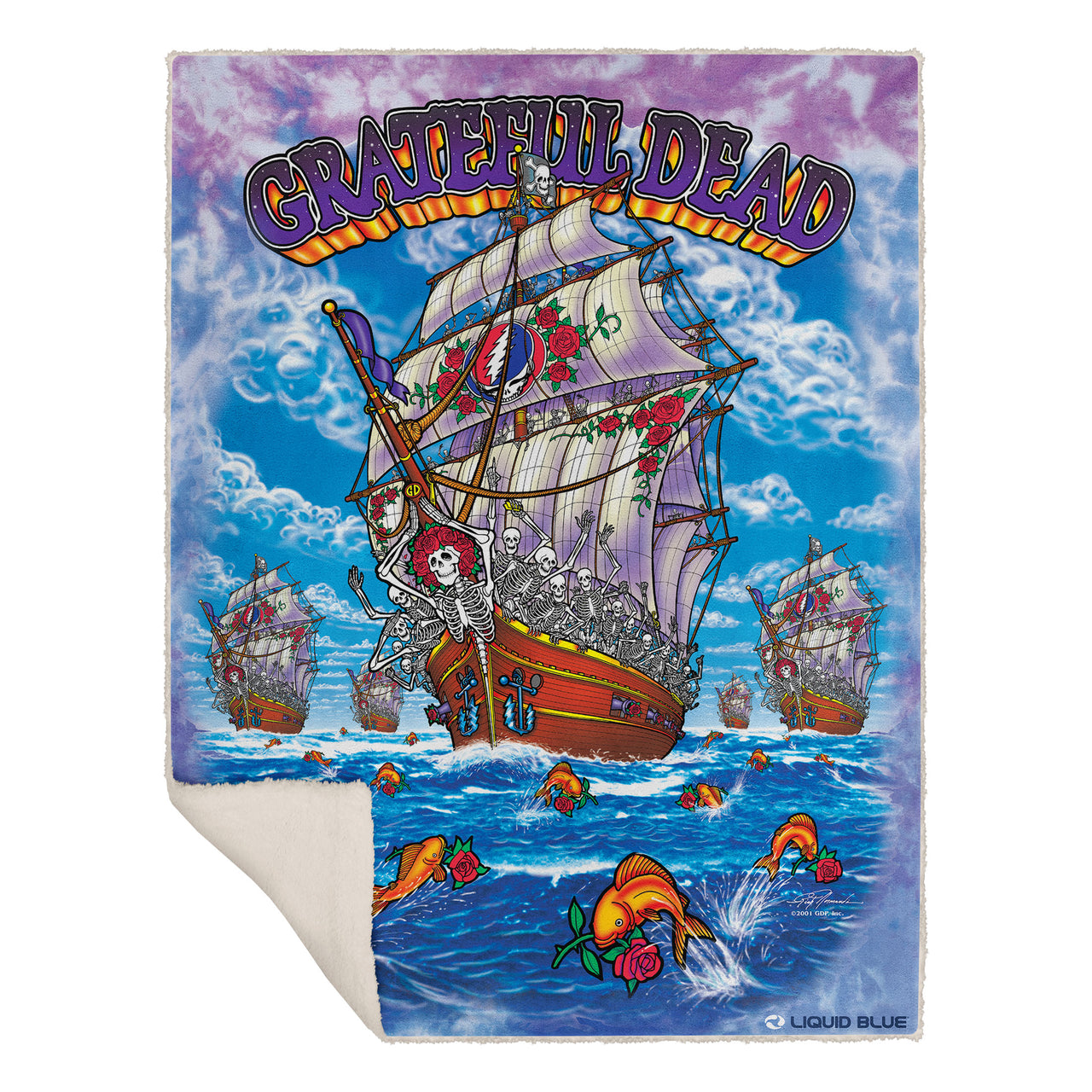 Ship of Fools Fleece Throw Blanket