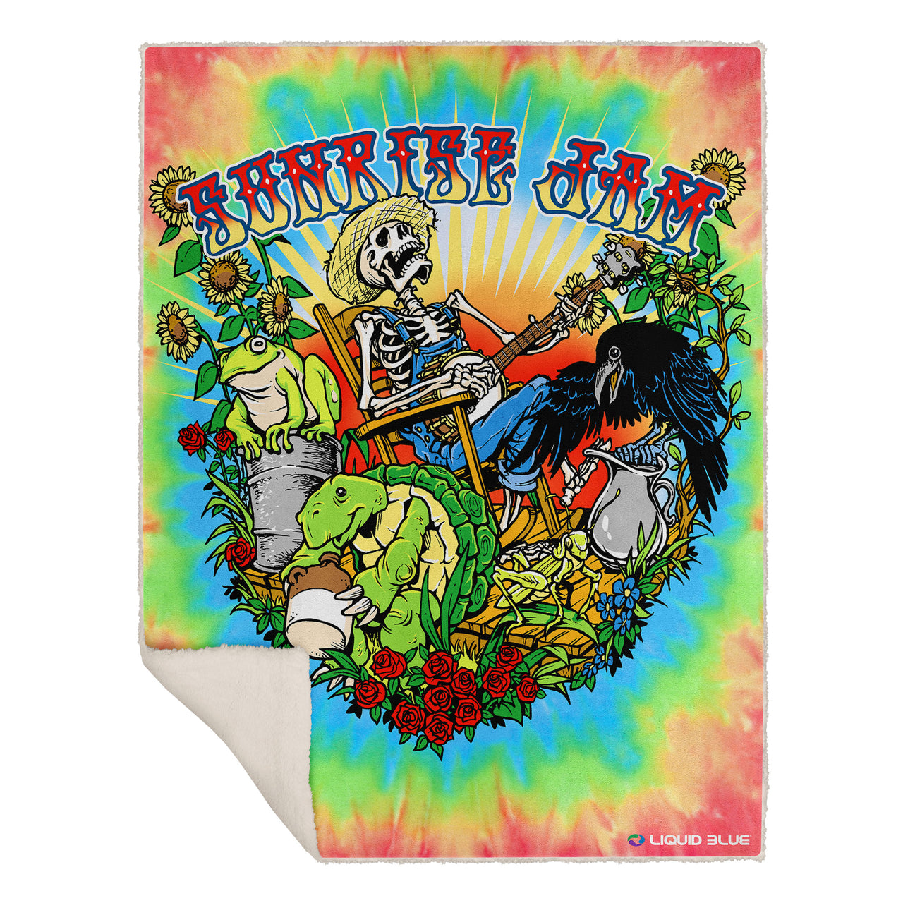 Sunrise Jam Fleece Throw Blanket