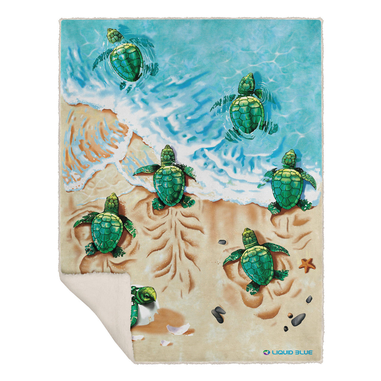 Turtle Beach Fleece Throw Blanket