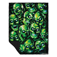Thumbnail for Skull Pile Fleece Throw Blanket