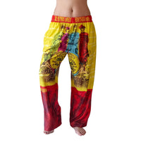 Thumbnail for Waist down photo of model wearing Sgt. Peppers pajama lounge pants front view (white background)