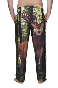 Thumbnail for Waist down photo of model wearing I Like Big Bucks pajama lounge pants back view (white background)