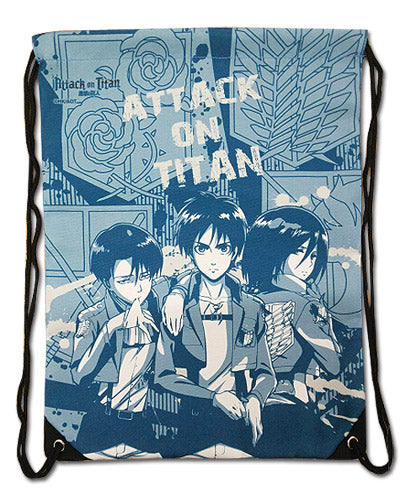 ATTACK ON TITAN - GROUP EMBLEMS DRAWSTRING BAG
