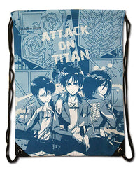 Thumbnail for ATTACK ON TITAN - GROUP EMBLEMS DRAWSTRING BAG