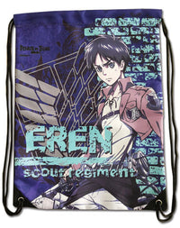 Thumbnail for ATTACK ON TITAN - EREN VIOLET DRAWSTRING BAG